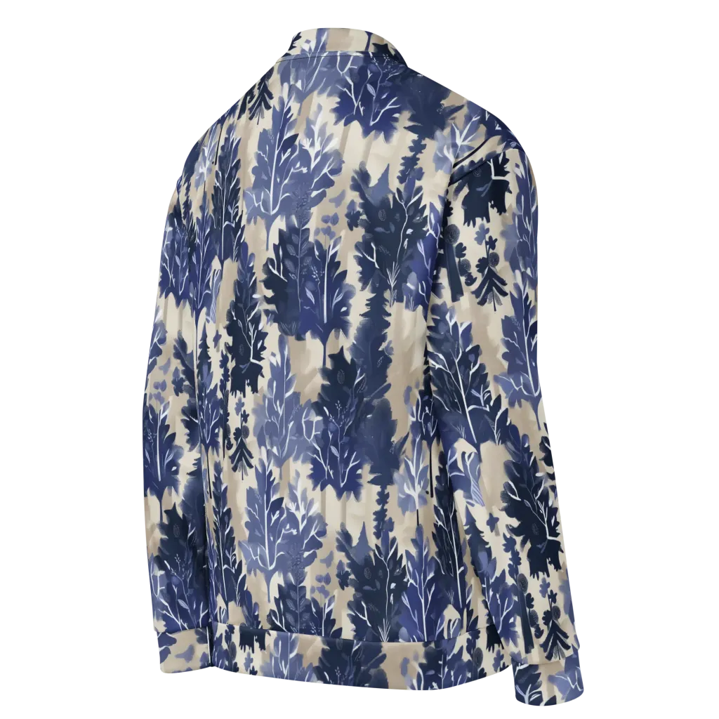 Indigo Understory on Bomber Jacket — Right Back