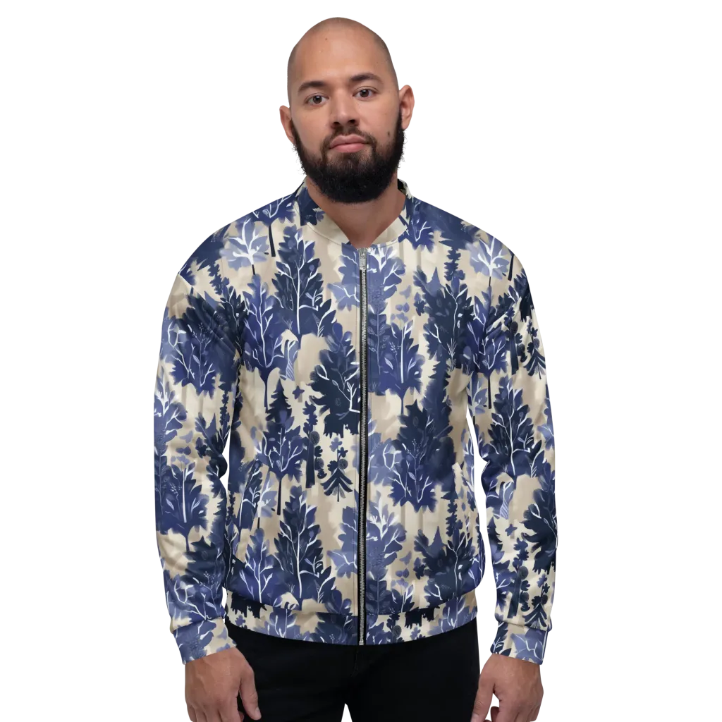 Indigo Understory on Bomber Jacket — Front