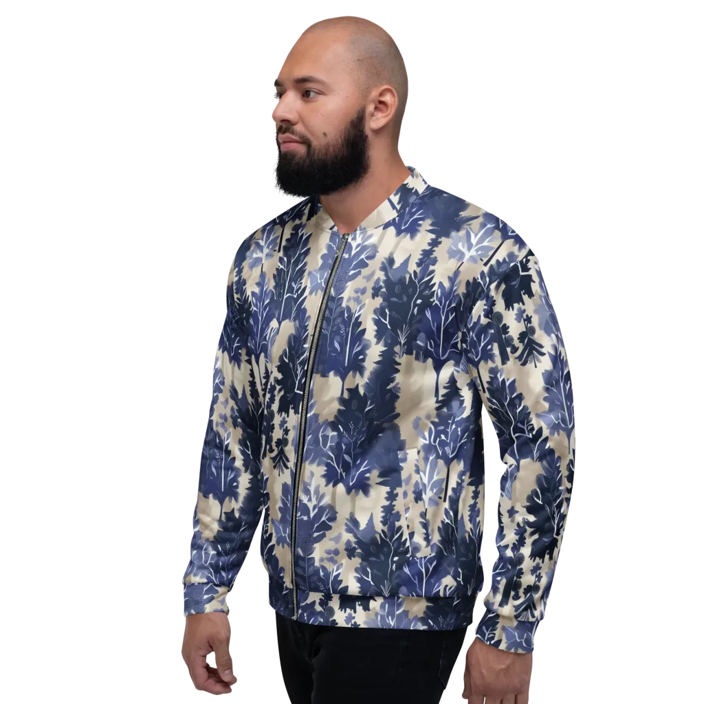 Indigo Understory on Bomber Jacket — Left