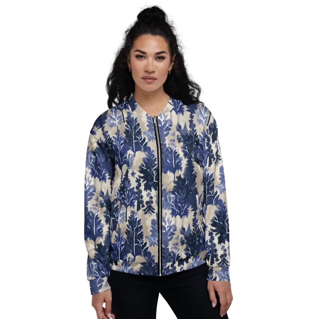Indigo Understory on Bomber Jacket — Front