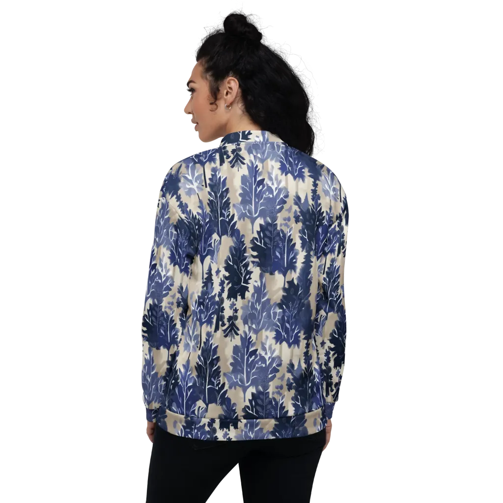 Indigo Understory on Bomber Jacket — Back