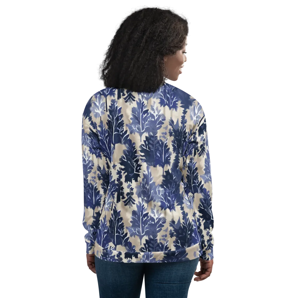 Indigo Understory on Bomber Jacket — Back