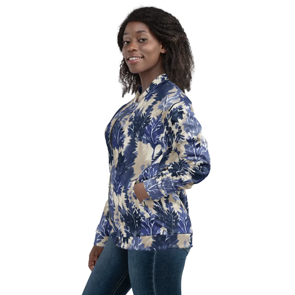 Indigo Understory on Bomber Jacket — Left