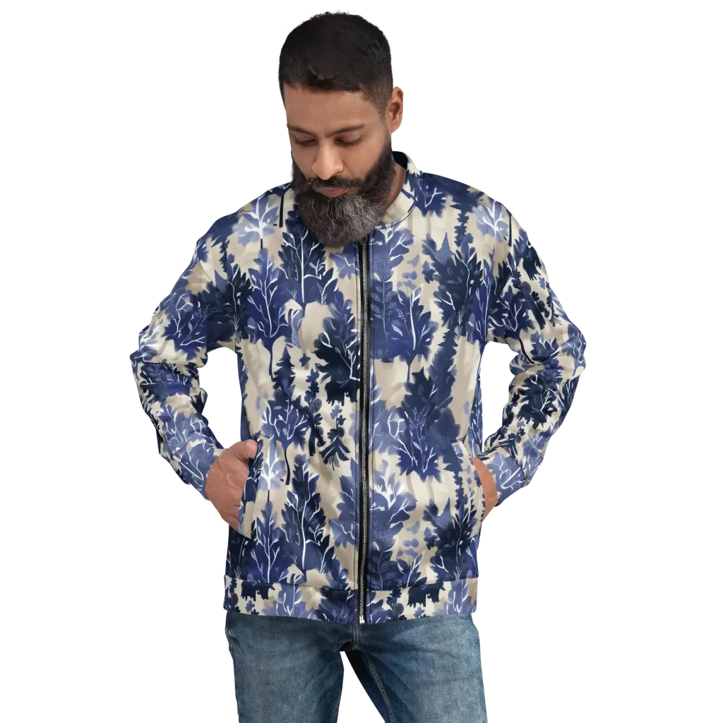Indigo Understory on Bomber Jacket — Front
