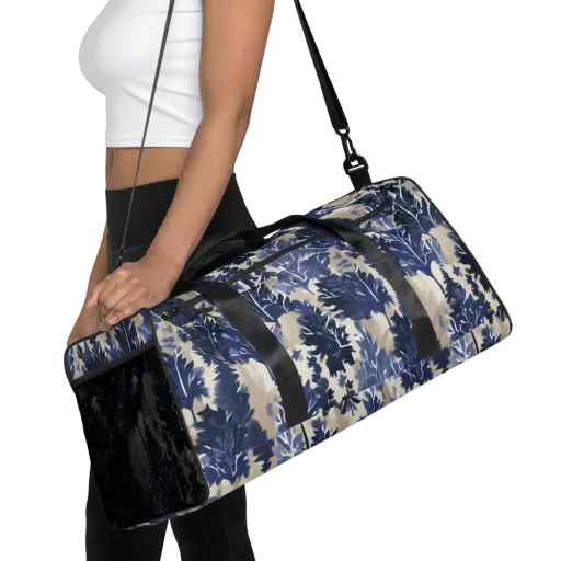 Indigo Understory on a Duffle Bag