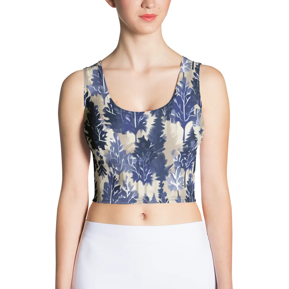 Indigo Understory on Crop Top — Front