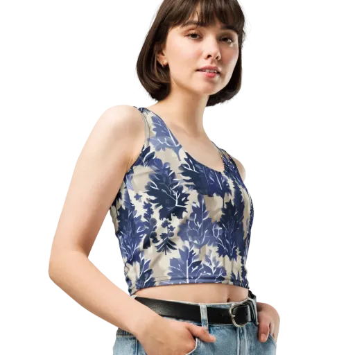 Indigo Understory on a Crop Top