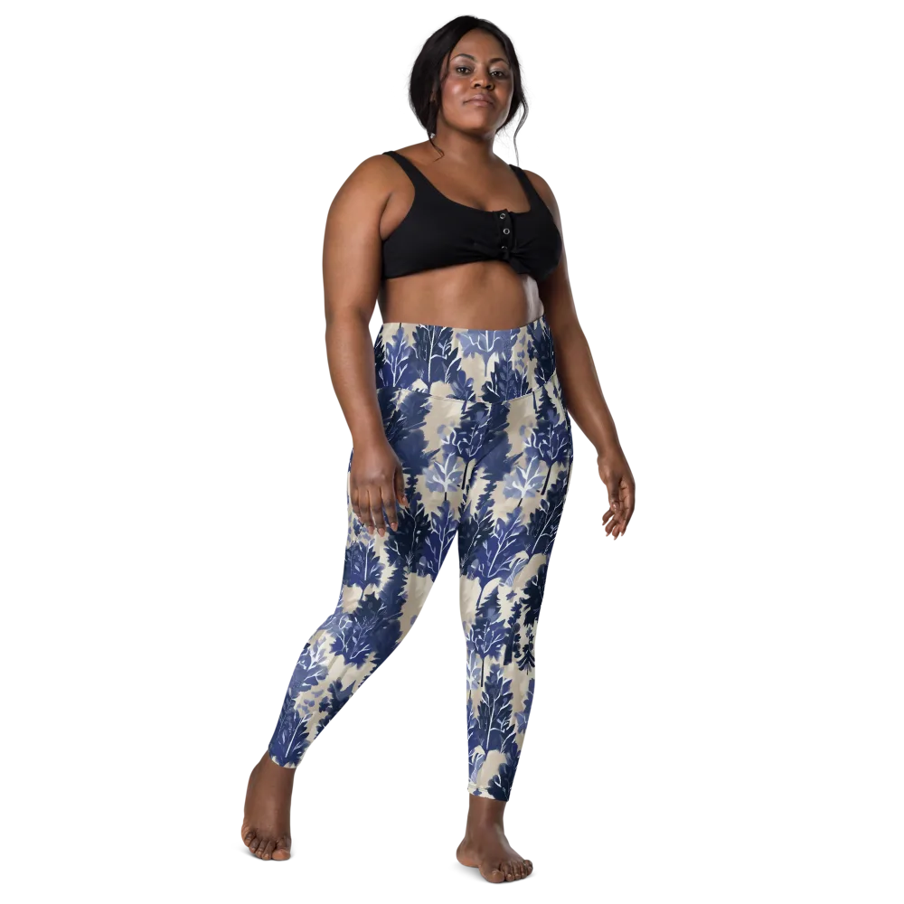 Indigo Understory on Leggings with Pockets — Front