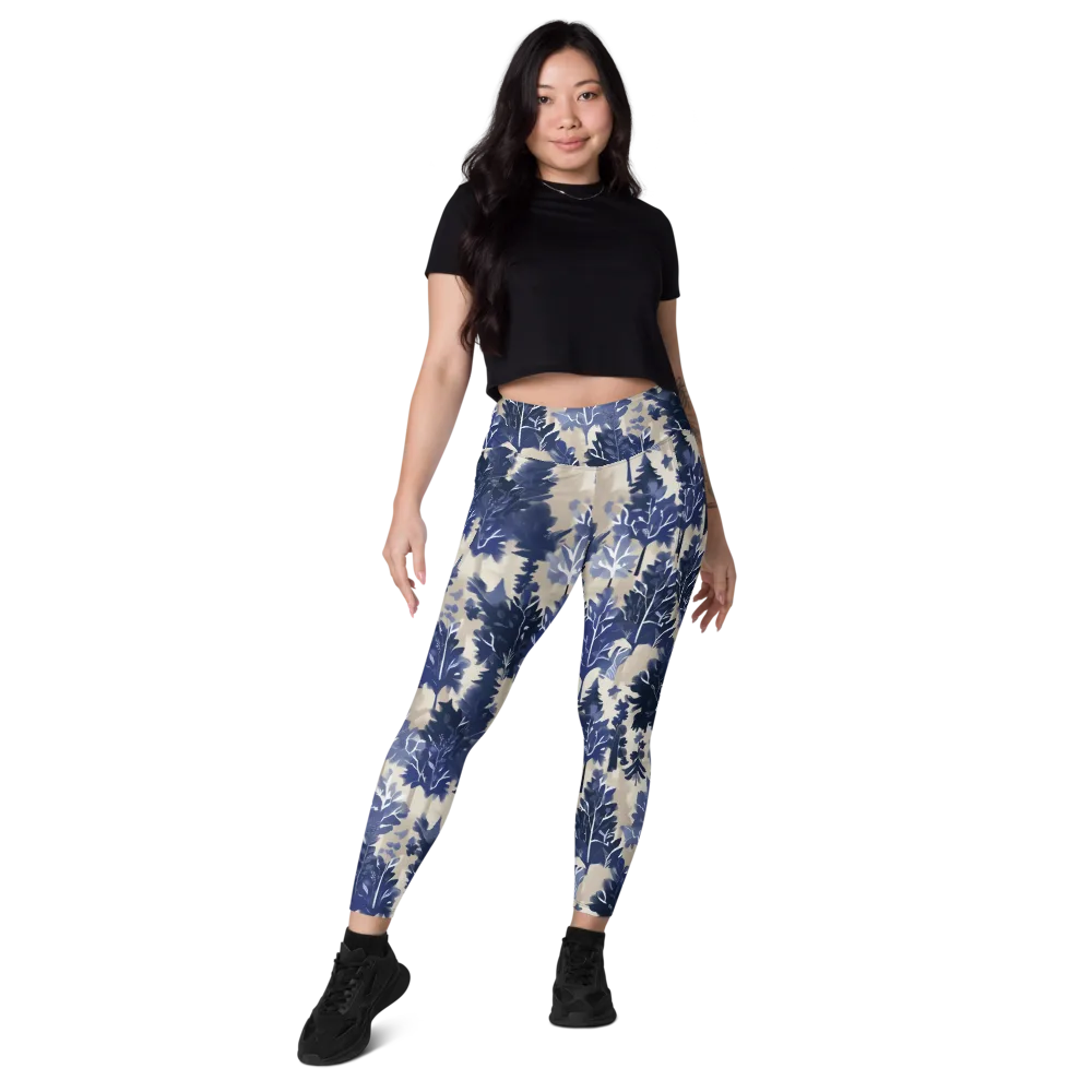 Indigo Understory on Leggings with Pockets — Front