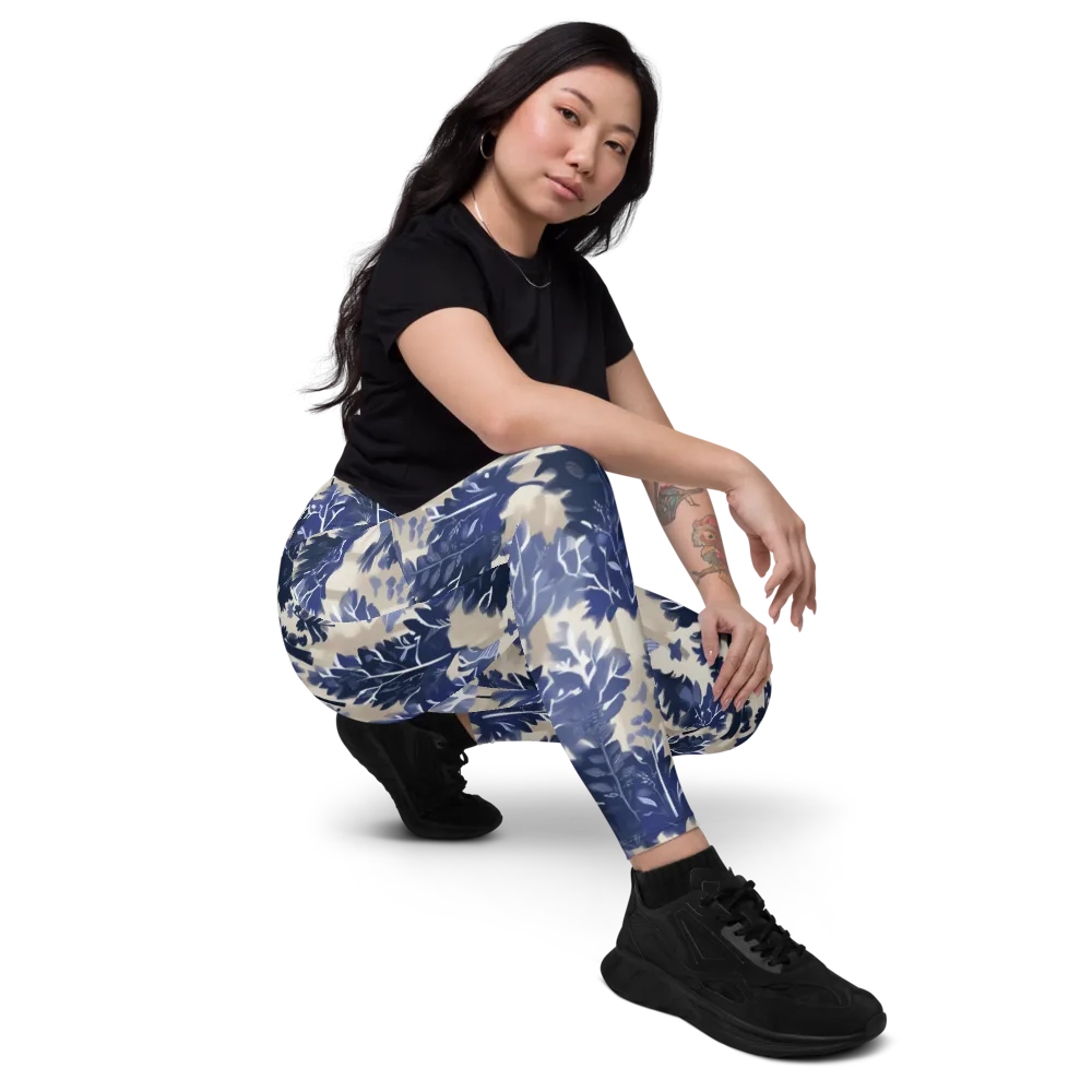 Indigo Understory on Leggings with Pockets — Right Front