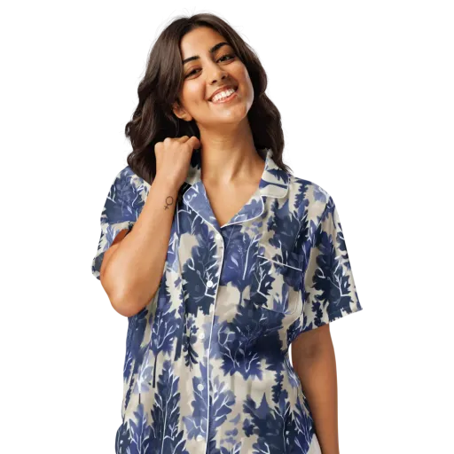 Indigo Understory on a Women's Short Sleeve Pajama Top