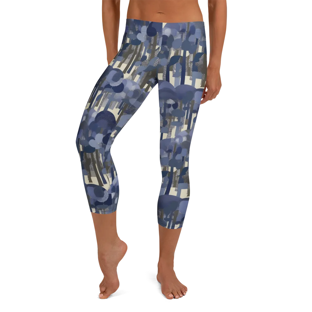 Bluewood Canopy on Capri Leggings — Front