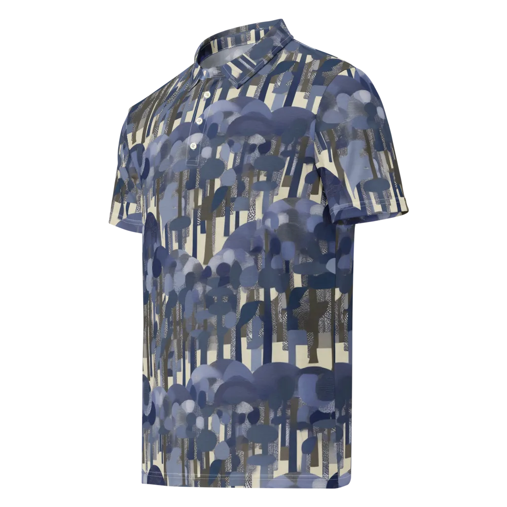 Bluewood Canopy on Men's Slim Fit Polo Shirt — Left Front