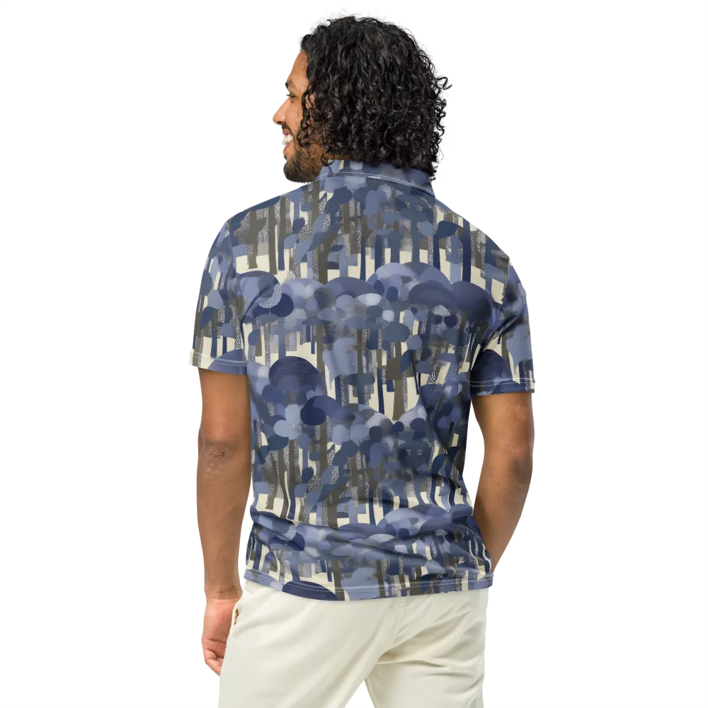 Bluewood Canopy on Men's Slim Fit Polo Shirt — Back