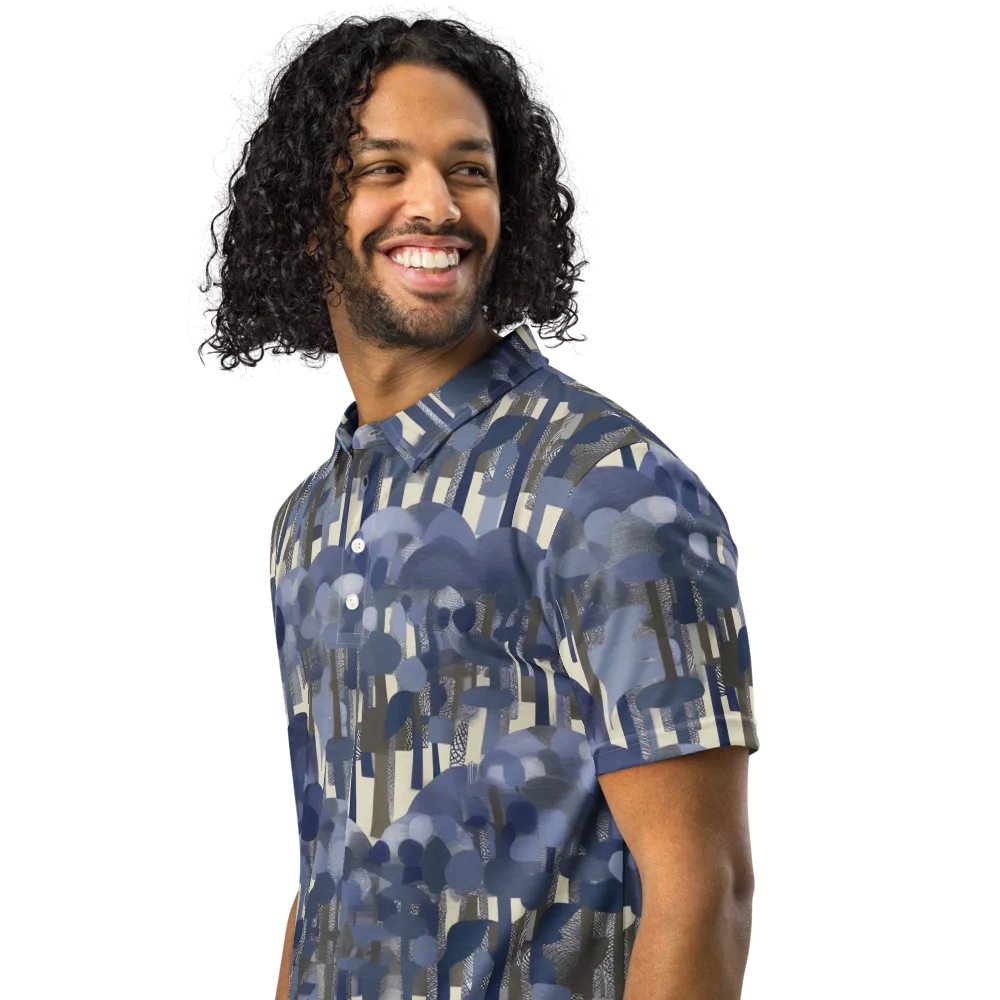 Bluewood Canopy on Men's Slim Fit Polo Shirt — Left Front
