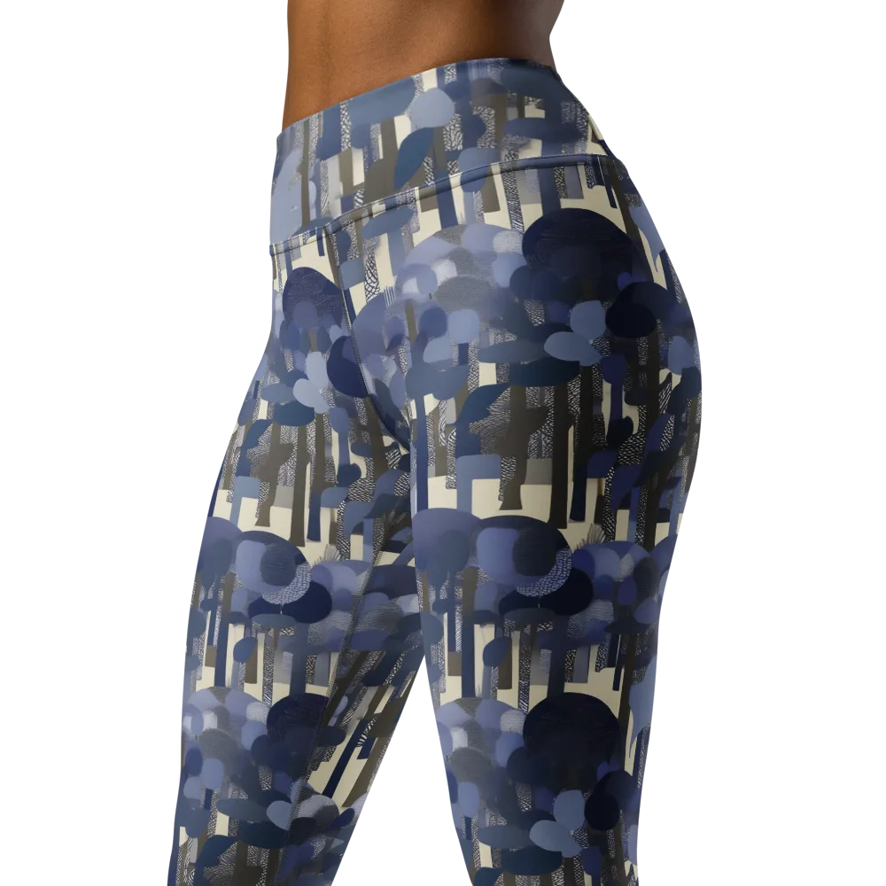 Bluewood Canopy on Yoga Leggings — Left Front