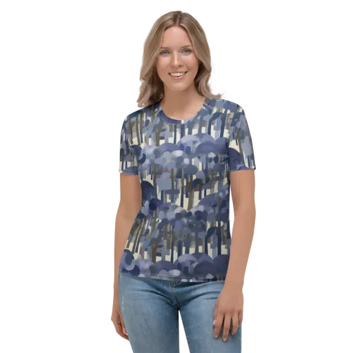 Bluewood Canopy on a Women's Crew Neck T-Shirt