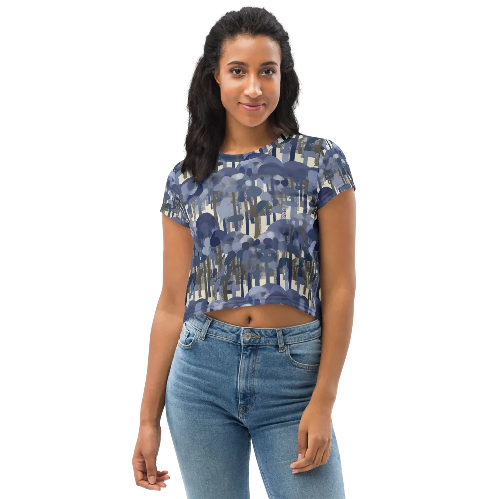Bluewood Canopy on Crop Tee — Front