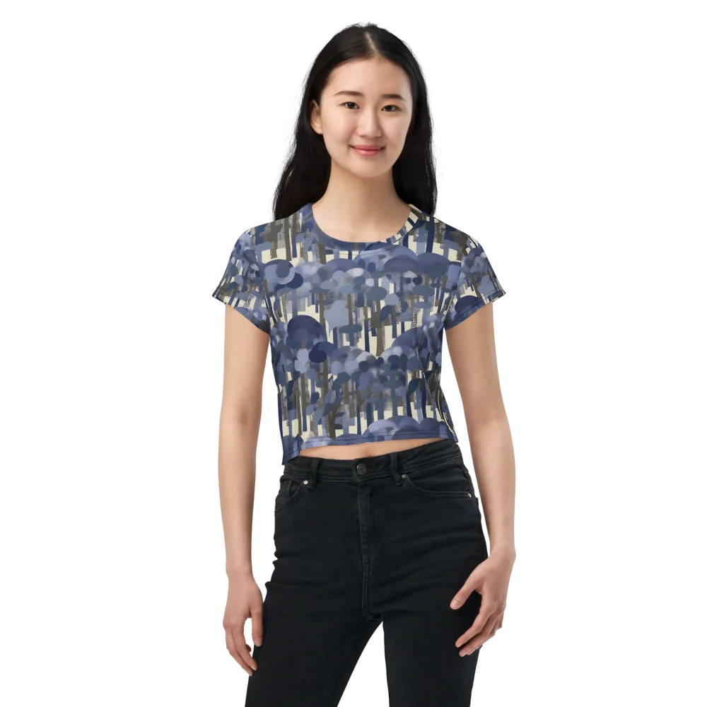 Bluewood Canopy on Crop Tee — Front