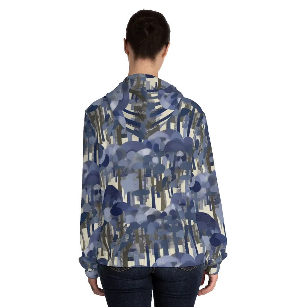 Bluewood Canopy on Women's Full-Zip Hoodie — Back On Person