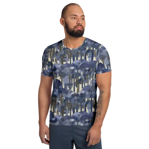 Bluewood Canopy on a Men's Athletic T-Shirt