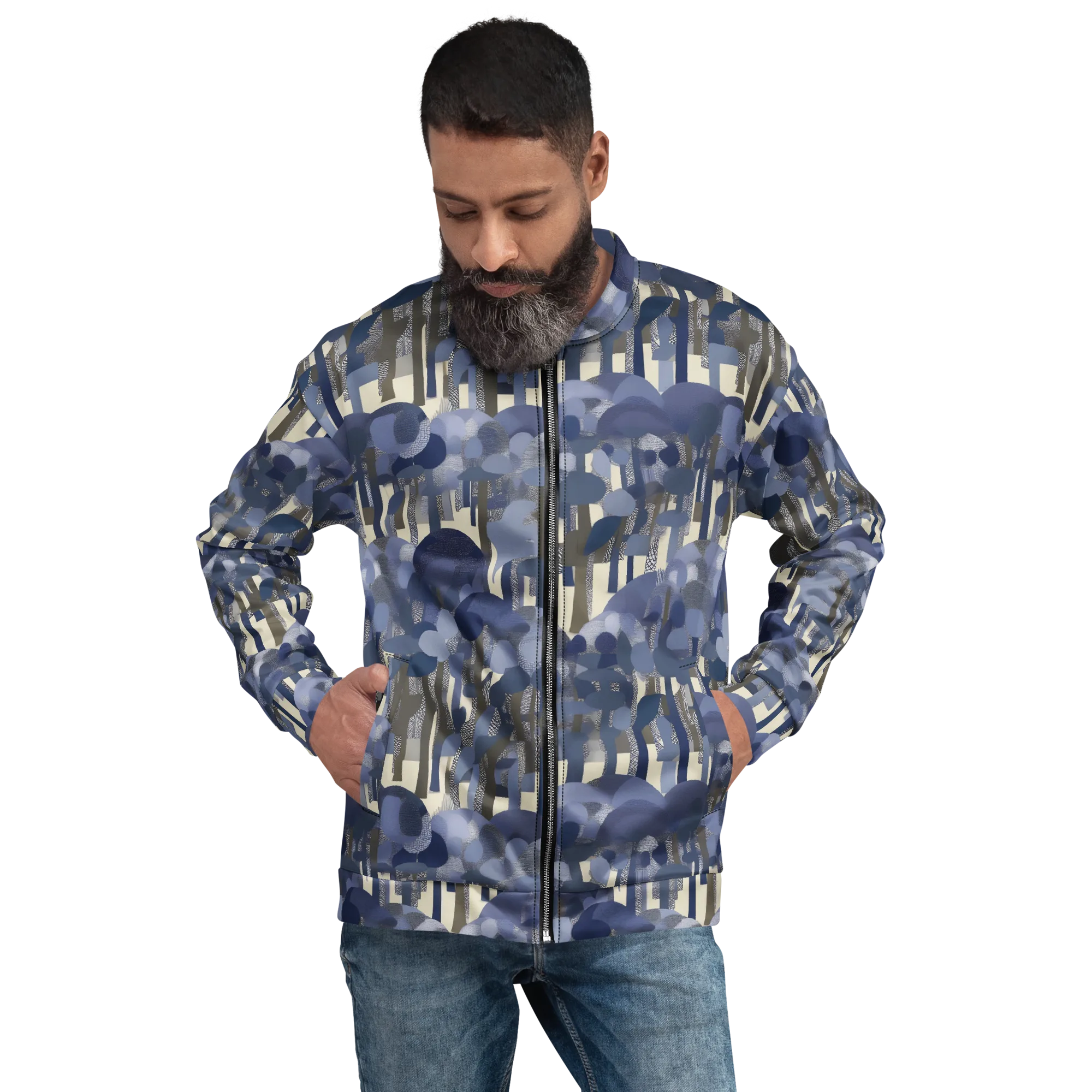 Bluewood Canopy on Bomber Jacket — Front