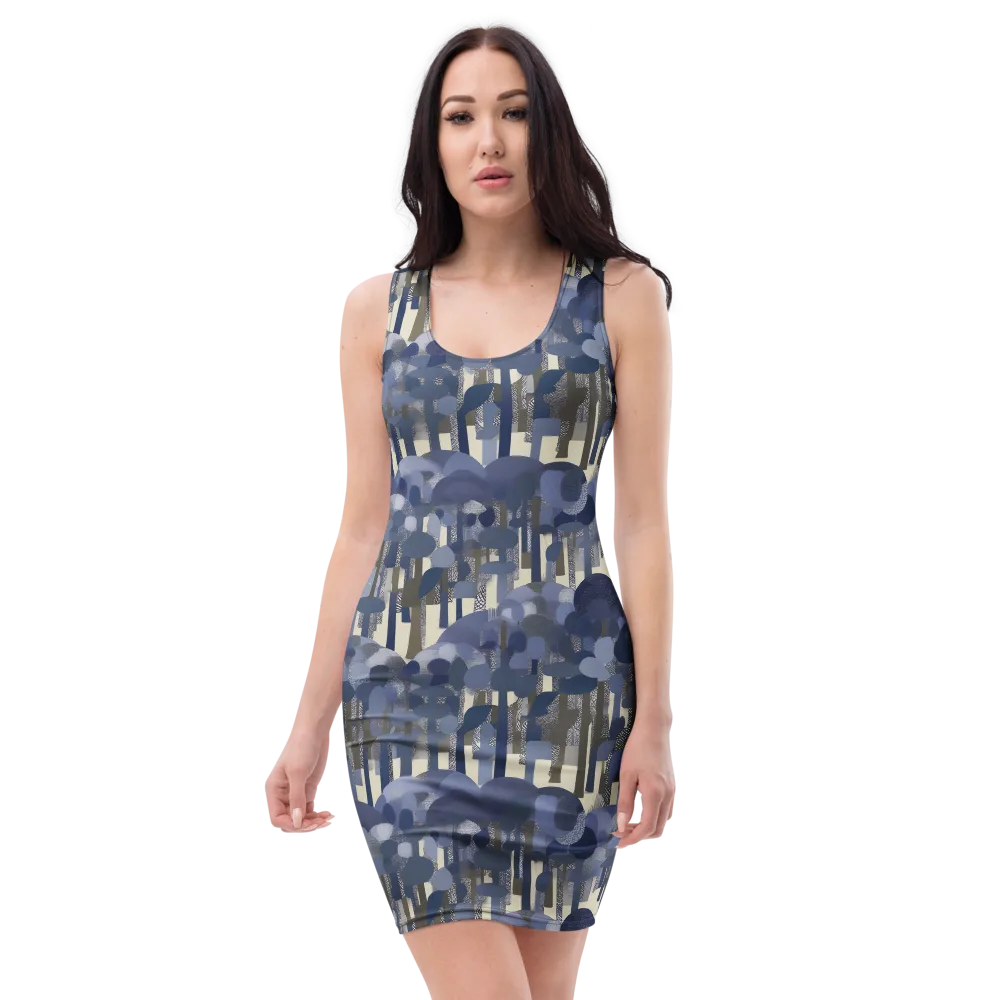 Bluewood Canopy on Bodycon Dress — Front