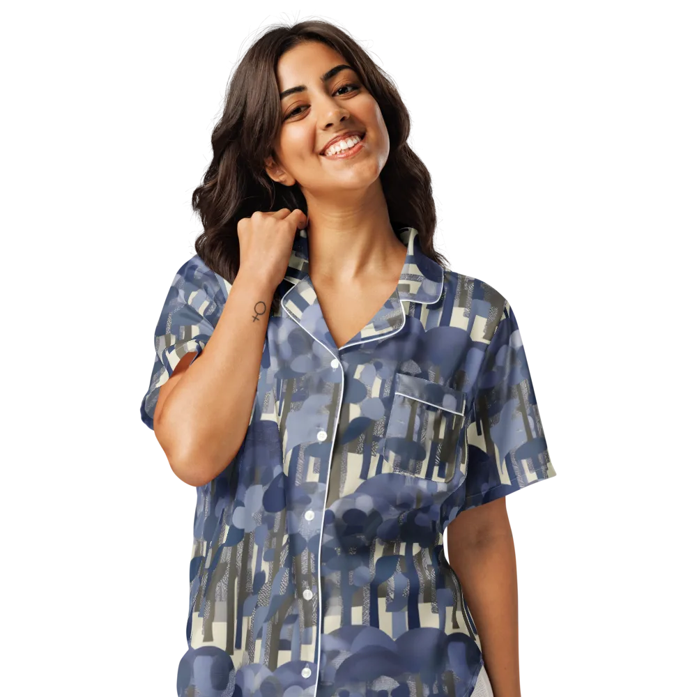 Bluewood Canopy on Women's Short Sleeve Pajama Top — Front
