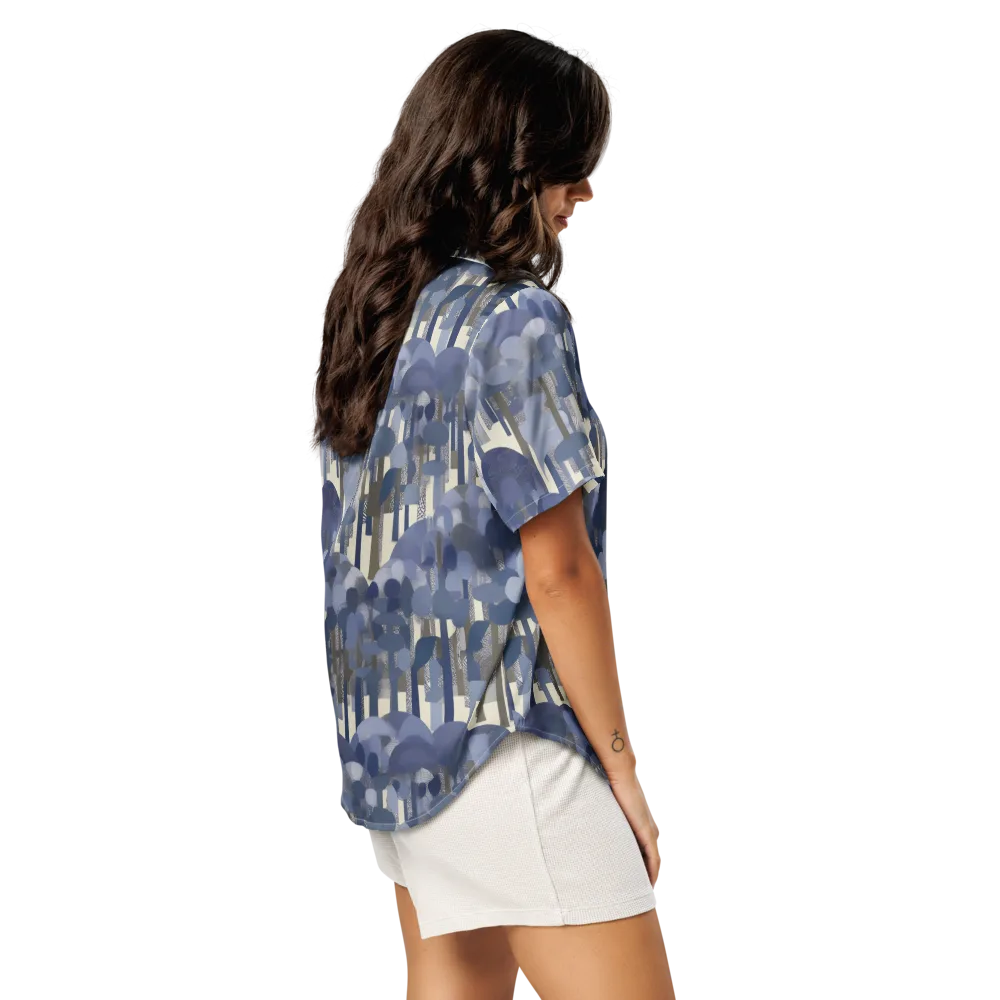 Bluewood Canopy on Women's Short Sleeve Pajama Top — Right Back