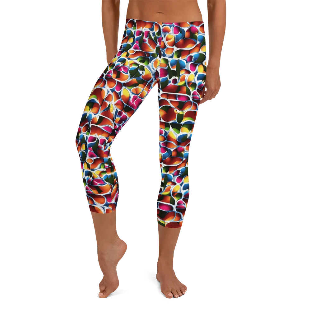Prism Puddle on Capri Leggings — Front
