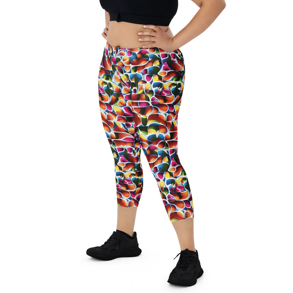 Prism Puddle on Capri Leggings — Front