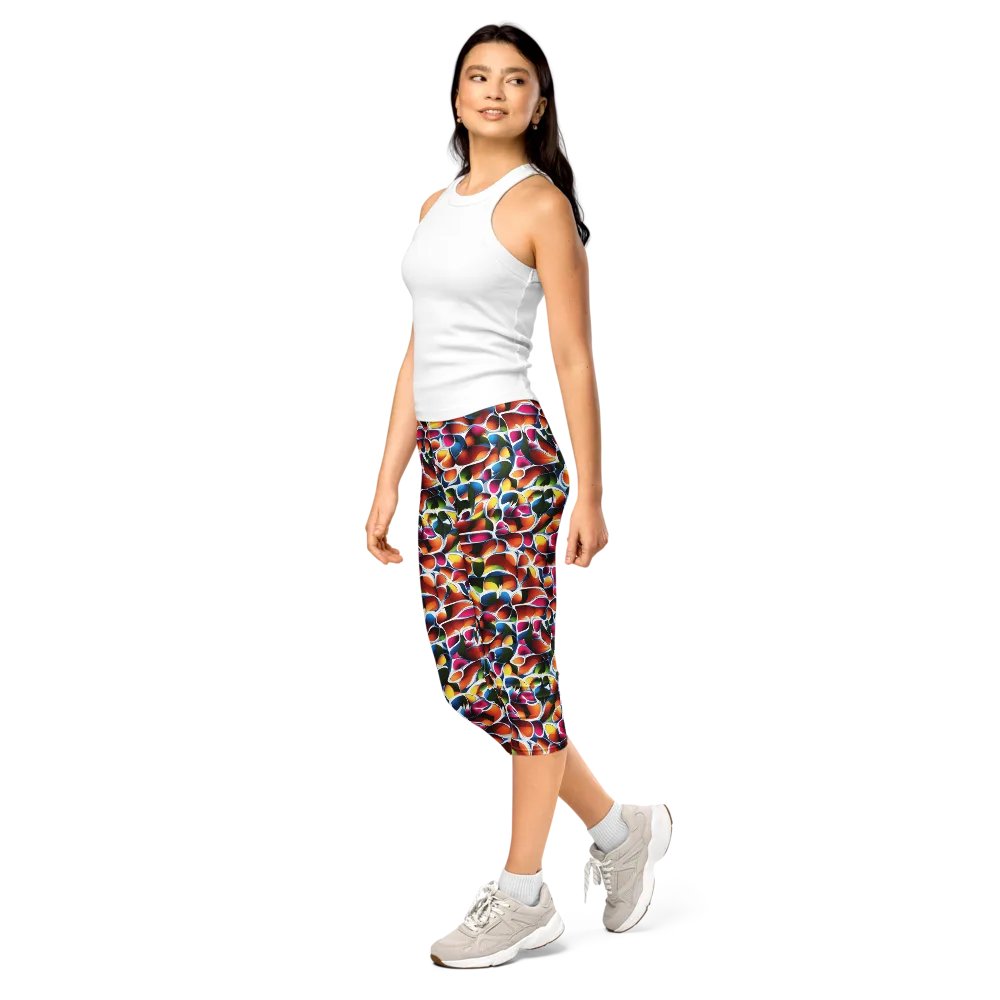 Prism Puddle on Capri Leggings — Left Front