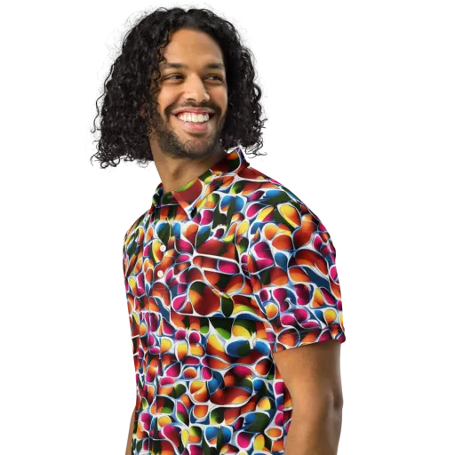 Prism Puddle on a Men's Slim Fit Polo Shirt