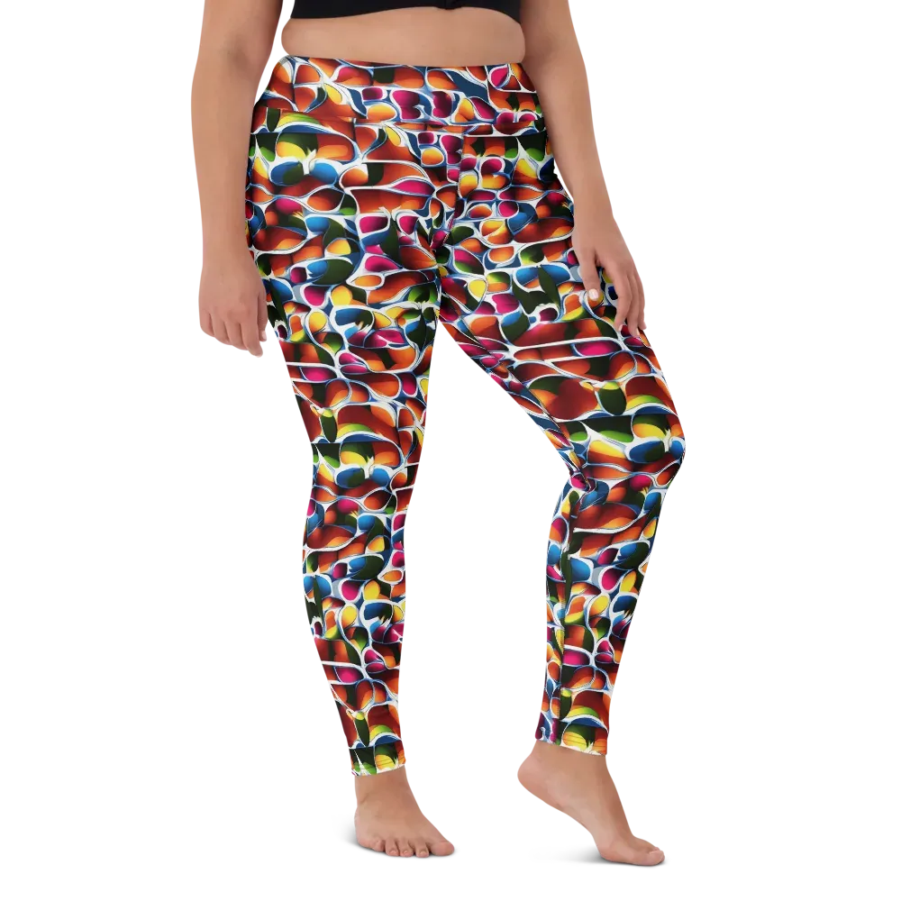 Prism Puddle on Yoga Leggings — Front