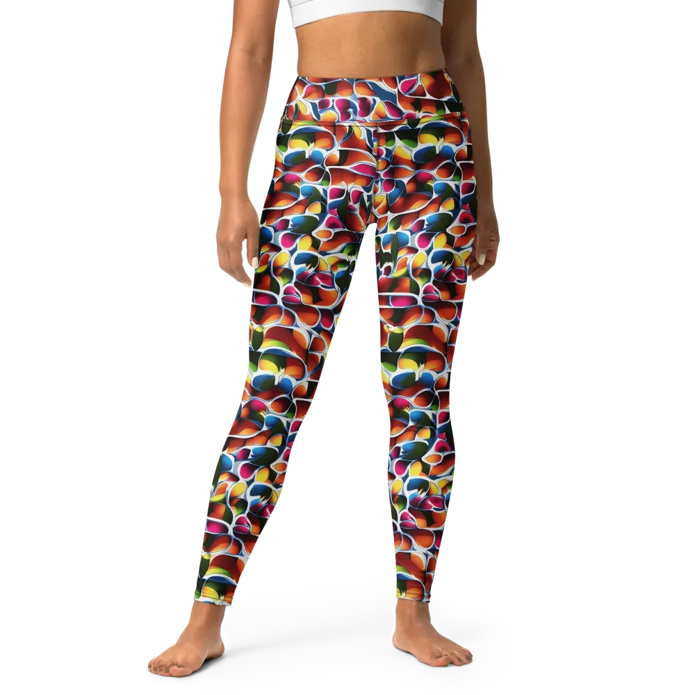 Prism Puddle on Yoga Leggings — Front