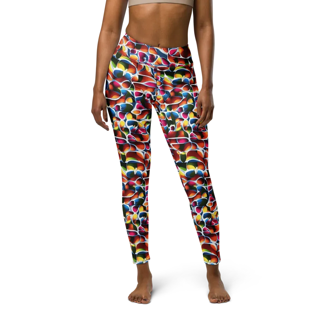 Prism Puddle on Yoga Leggings — Front