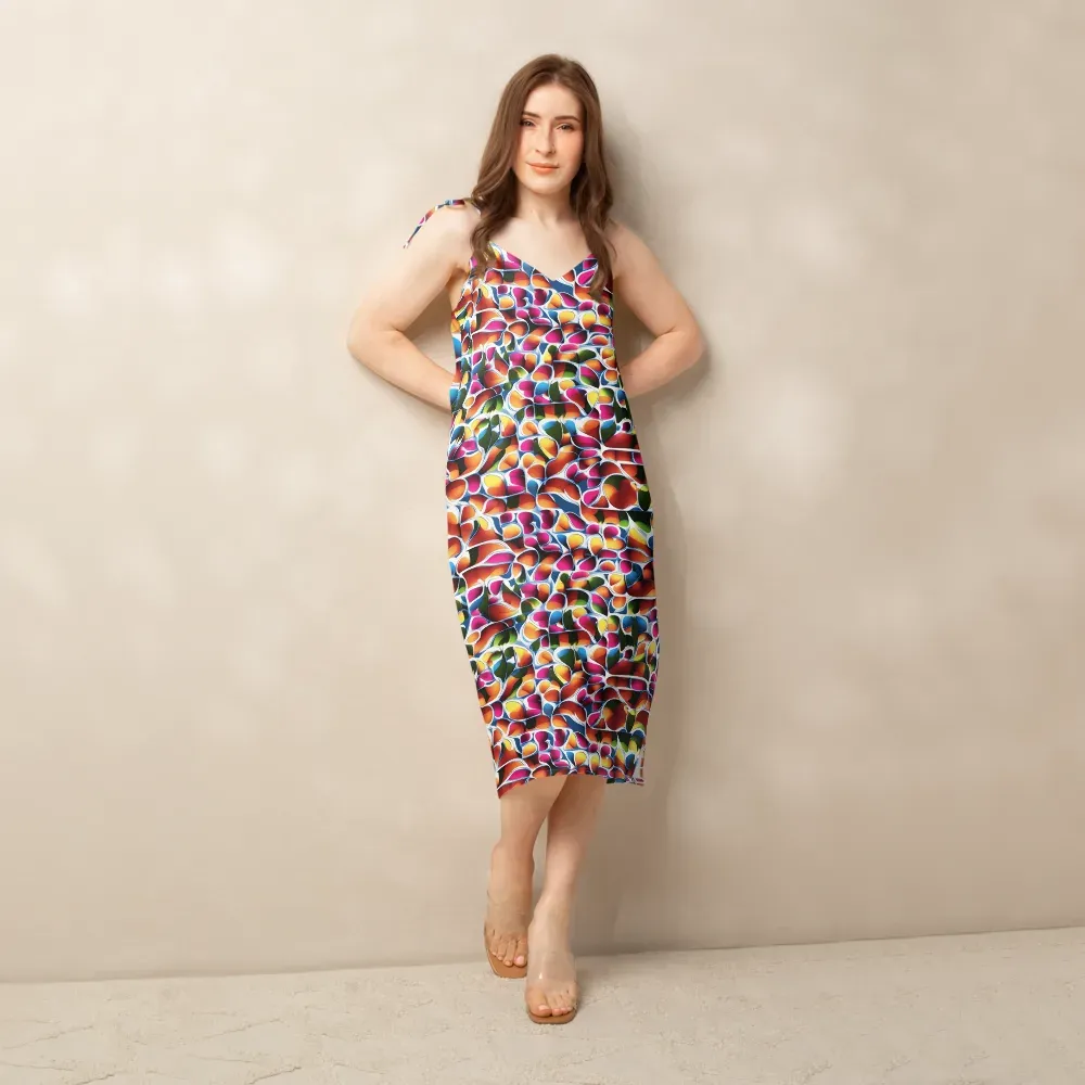 Prism Puddle on Slip Dress — Front