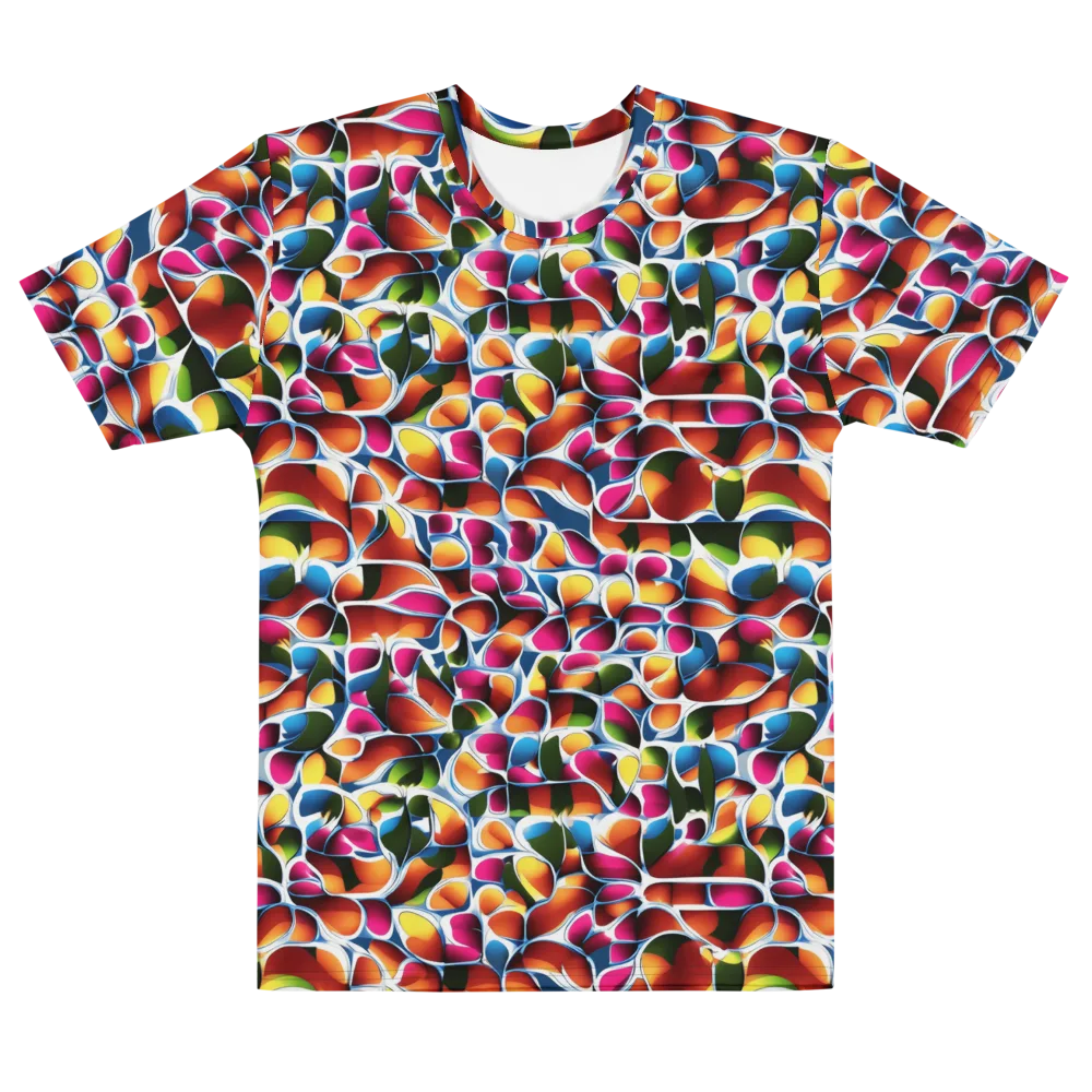 Prism Puddle on Men's Cotton Crew Neck T-Shirt — Front