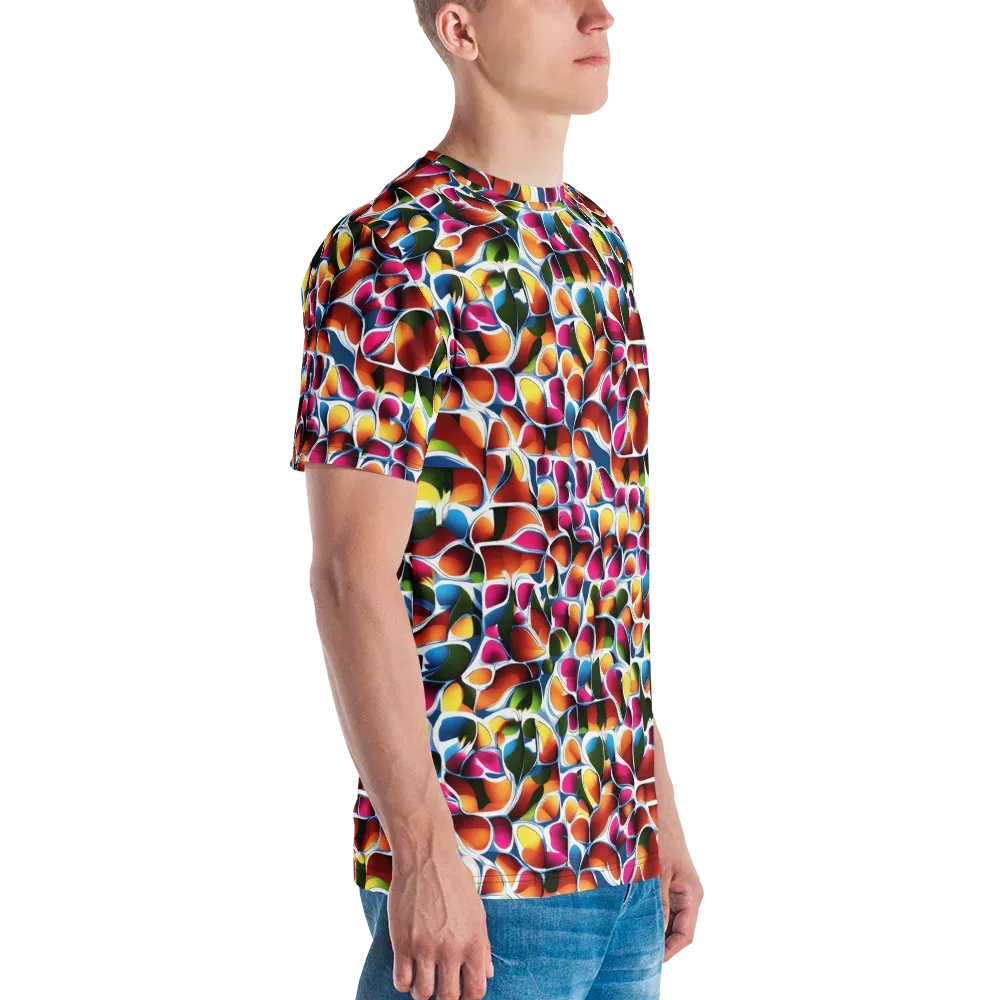 Prism Puddle on Men's Crew Neck T-Shirt — Right