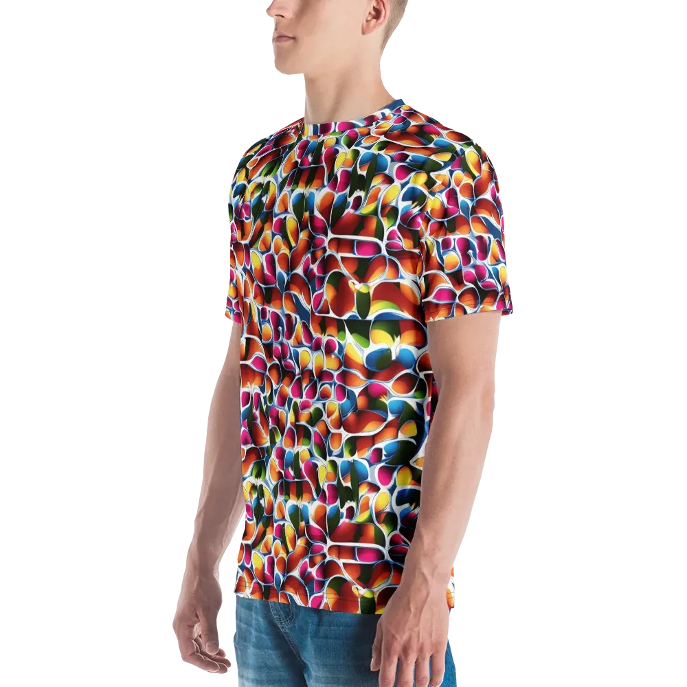 Prism Puddle on Men's Crew Neck T-Shirt — Left