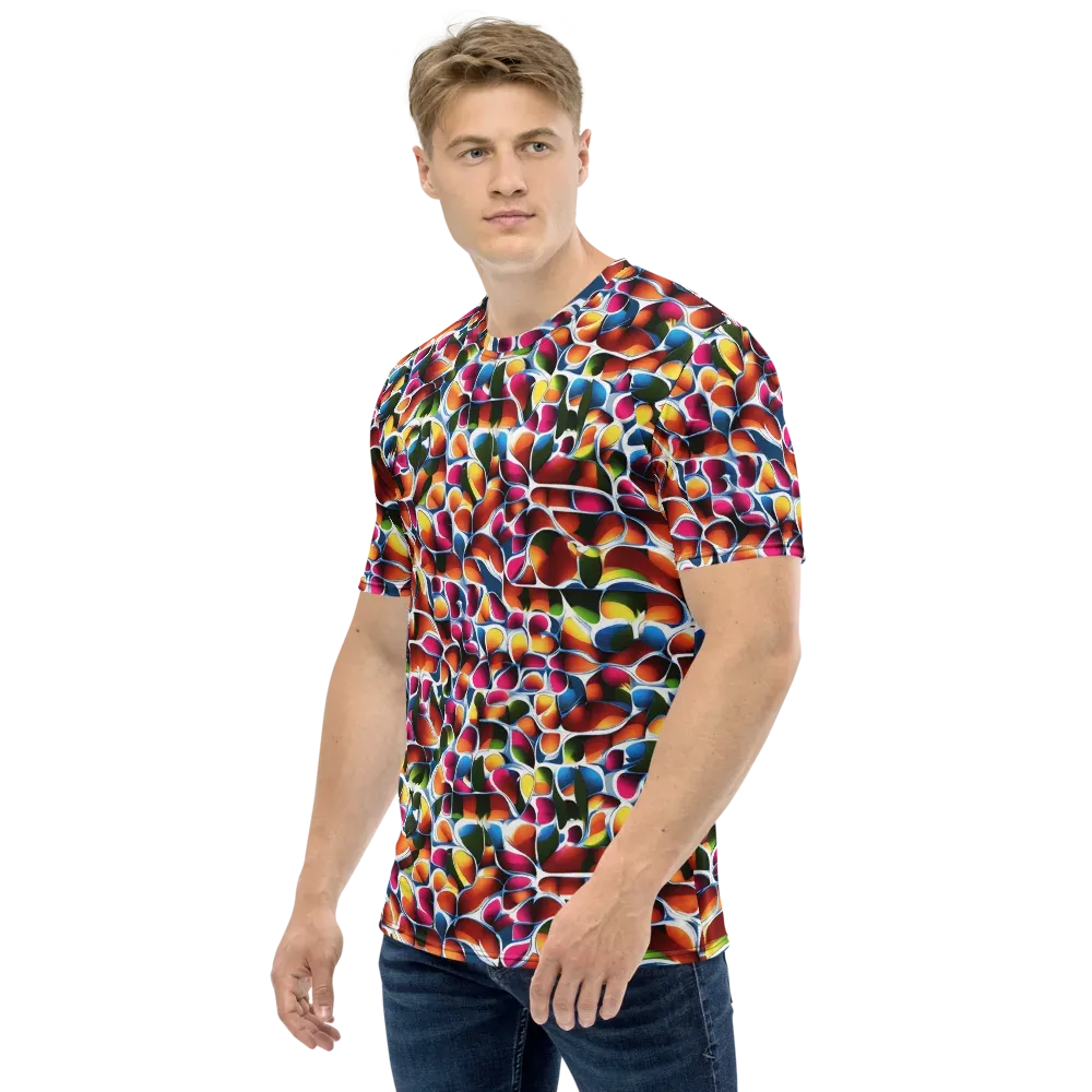 Prism Puddle on Men's Crew Neck T-Shirt — Left