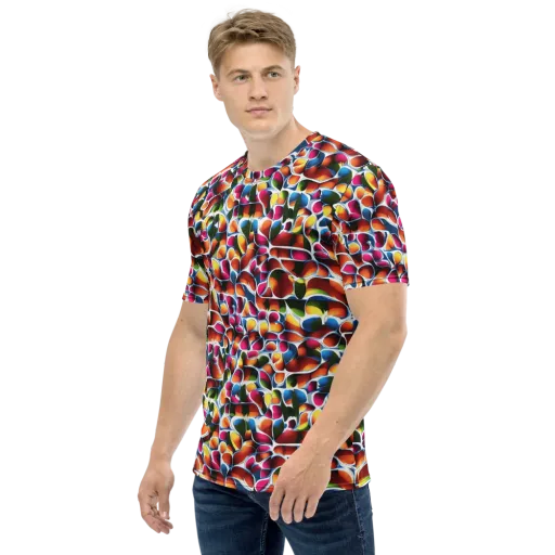 Prism Puddle on a Men's Crew Neck T-Shirt