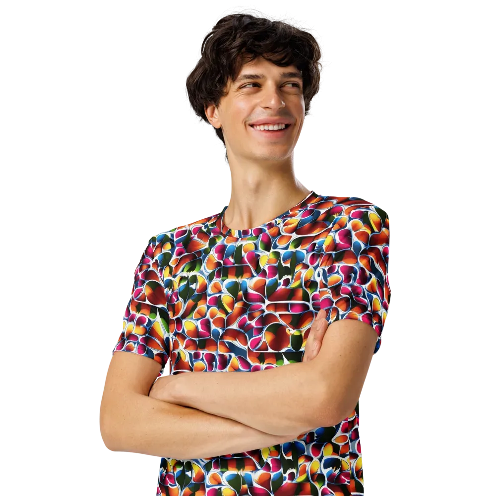 Prism Puddle on Men's Crew Neck T-Shirt — Left Front