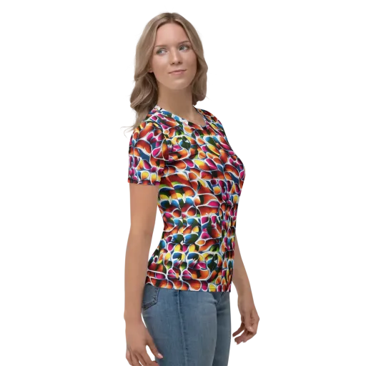 Prism Puddle on a Women's Crew Neck T-Shirt