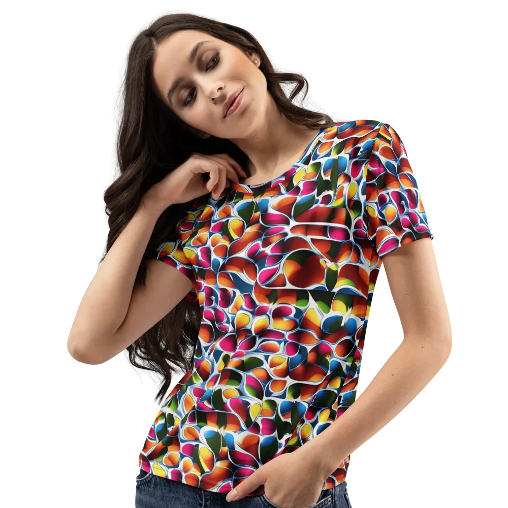 Prism Puddle on Women's Crew Neck T-Shirt — Left Front