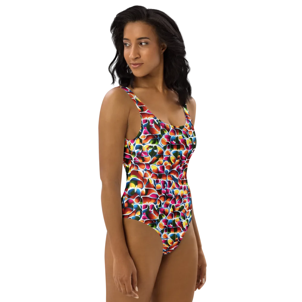 Prism Puddle on One-Piece Swimsuit — Right