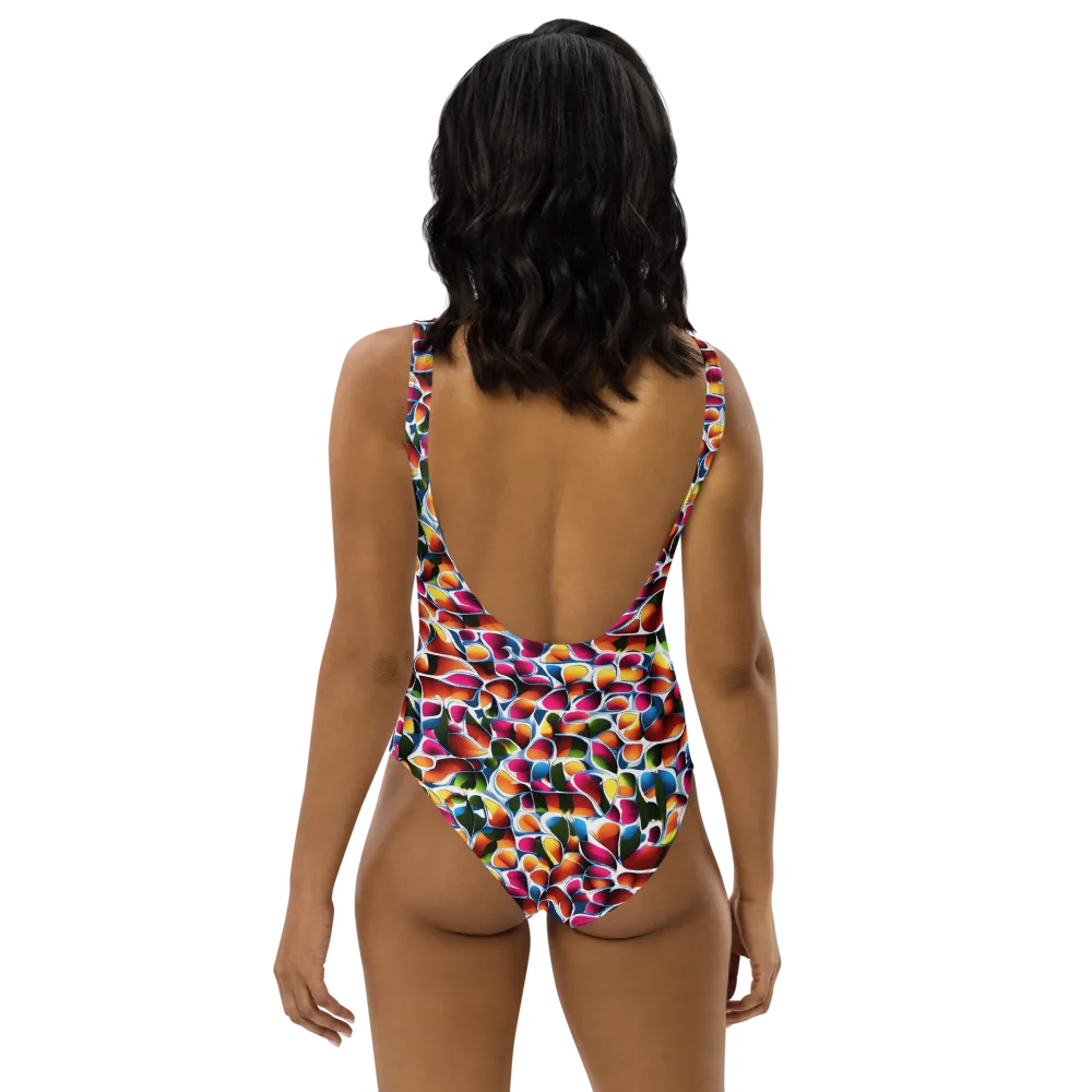 Prism Puddle on One-Piece Swimsuit — Back