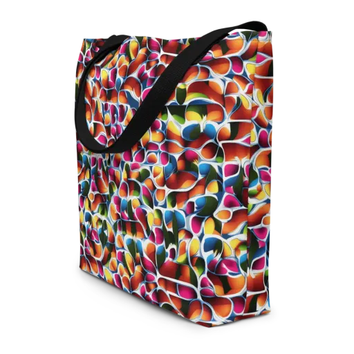 Prism Puddle on a Large Tote Bag W/ Pocket