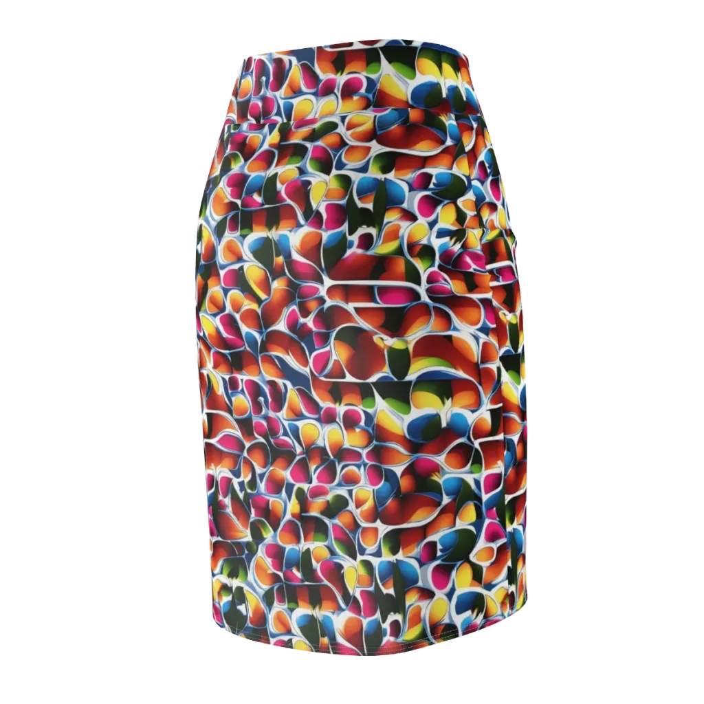 Prism Puddle on Pencil Skirt — Back Side