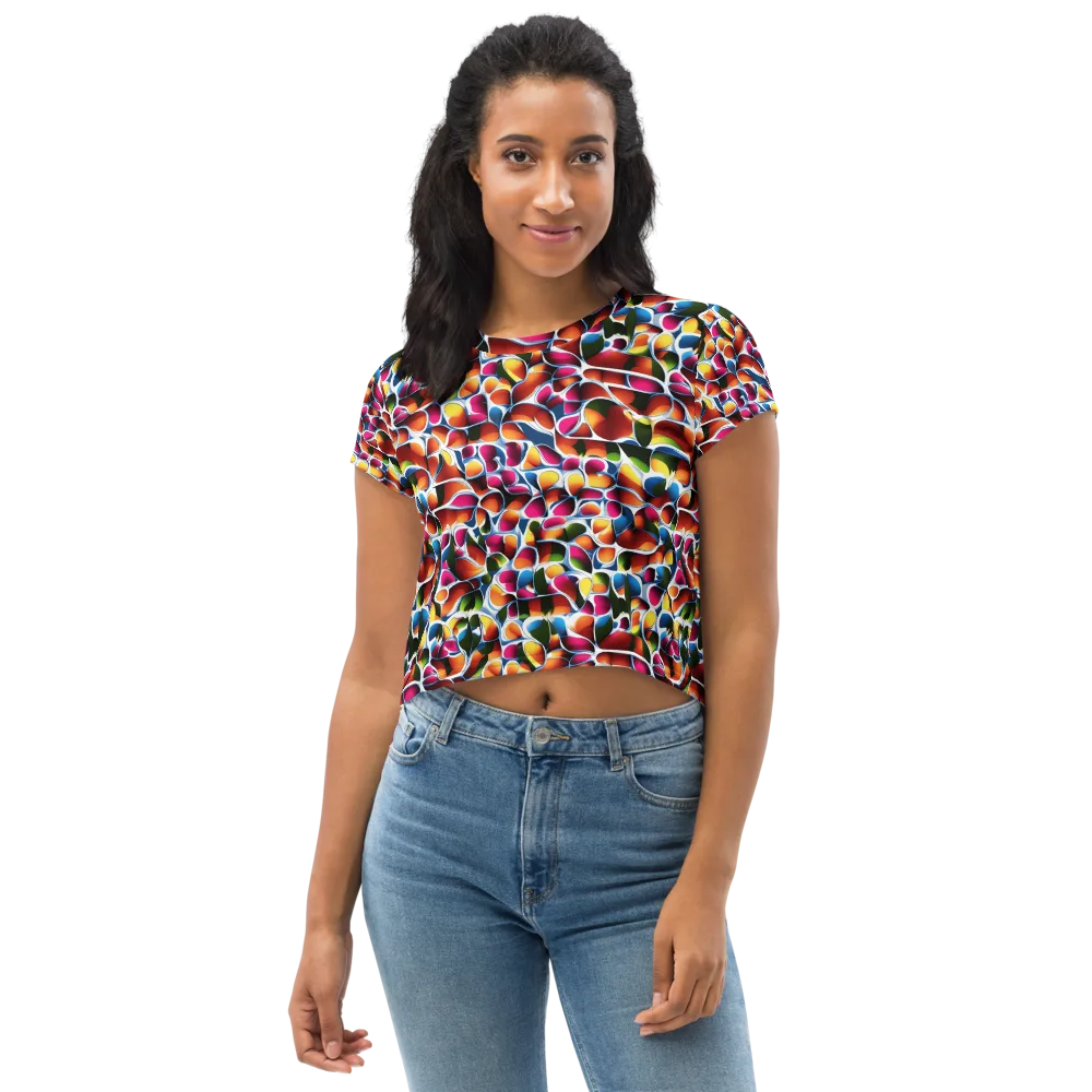 Prism Puddle on Crop Tee — Front